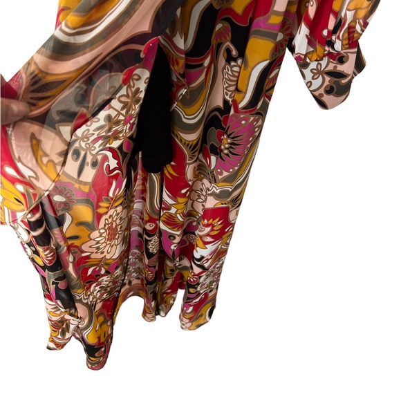 INC International Concepts Long Sleeve Cold Shoulder Size 12 Maxi Dress - Picture 8 of 11